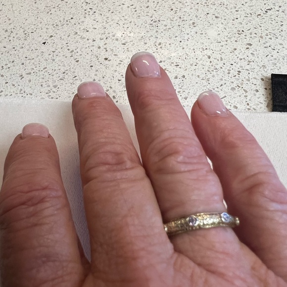 “Hidalgo” Gold Over Sterling Silver & CZ Eternity Band - Picture 2 of 4